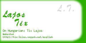 lajos tix business card